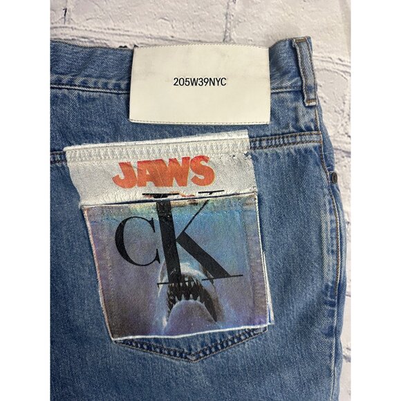 Calvin Klein 205W39Nyc Raf Simons Jaws Printed Patch Denim - Picture 9 of 11